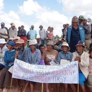 Protest in Soamahamanina, Madagascar. August 2016. Credit: NewsMada